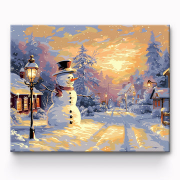 Snowman Painting By Number