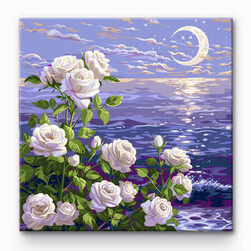 Moonlight Rose Painting By Number