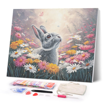 Brooding Rabbit Diamond Painting