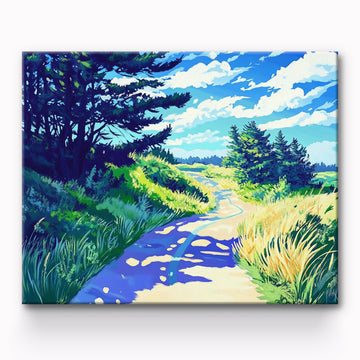 Mountain Path Painting By Number