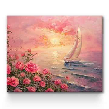 Sailboat Roses Painting By Number