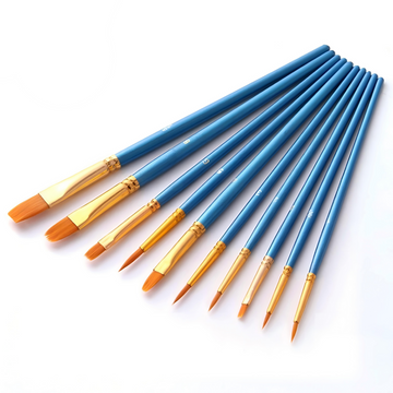 10PCS Painting Brush Set - Blue