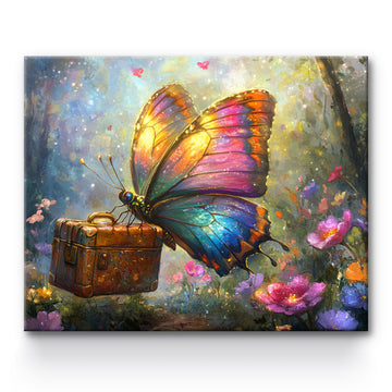 Butterfly With Briefcase Painting By Number