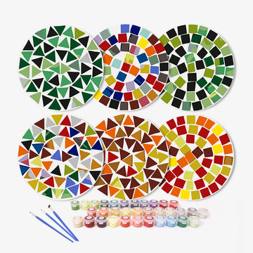 Cartoon Line 6pcs DIY Placemats For Painting By Number