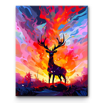 Colorful Deer Painting By Number