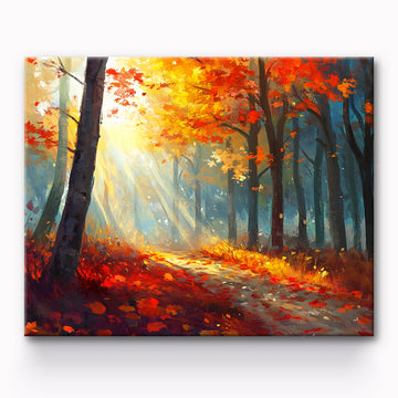 Autumn Woods Painting By Number