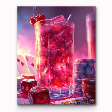 Cherry Cocktail Painting By Number