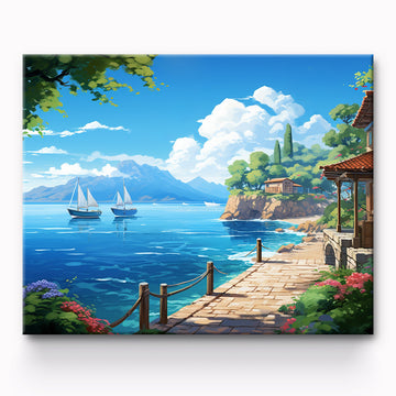 Seaside City Painting By Number