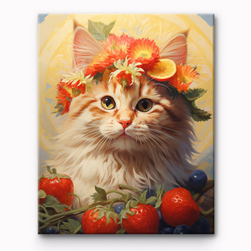Flower Cat Painting By Number