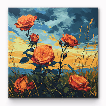 Rose Flower Painting By Number
