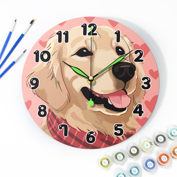 Dog DIY Clock For Painting By Number
