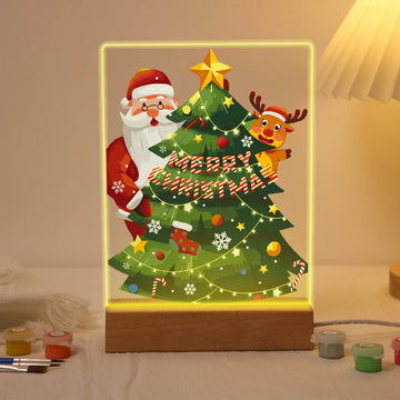 Christmas 7 Color LED Linght Furniture Ornament Painting By Number