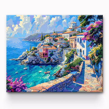 Seaside City Painting By Number