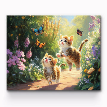 Butterfly And Cat Painting By Number