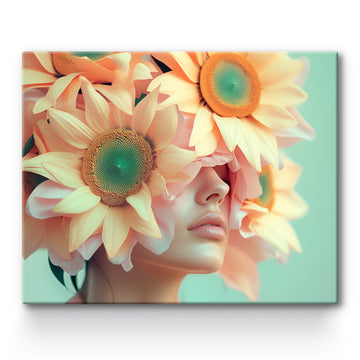 Chrysanthemum Flower Girl Painting By Number