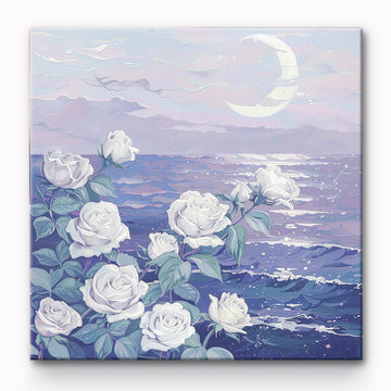 Moonlight Rose Painting By Number
