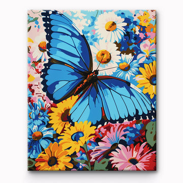 Butterfly in the Flower Painting By Number