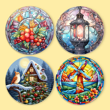 Landscape Paint 4pcs DIY Placemats For Painting By Number