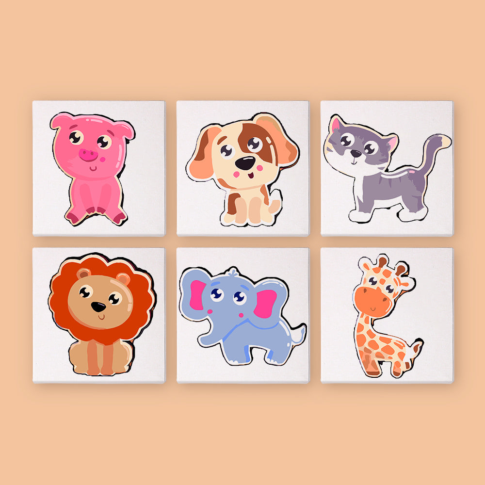 Cartoon Animal Mini Painting By Number