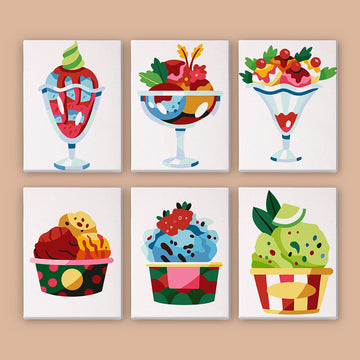 Summer Ice Cream Mini Painting By Number