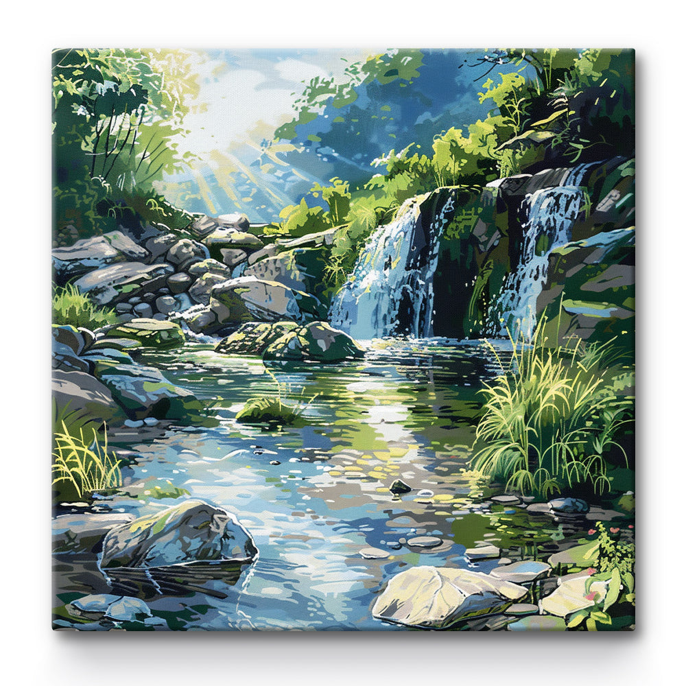 Stream Landscape Painting By Number