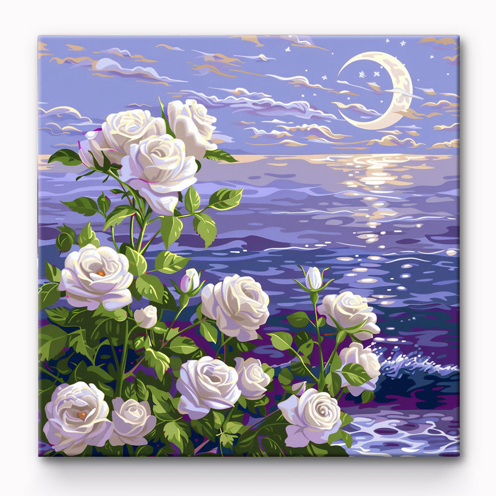 Moonlight Rose Painting By Number