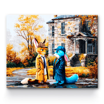 Detective Fox And Rabbit Painting By Number