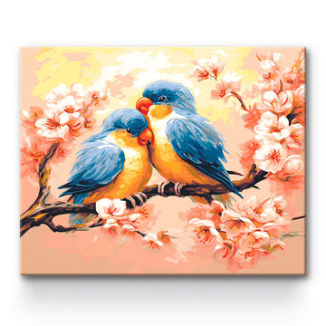 Birds In Love Painting By Number