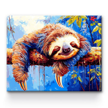 Sloth'S Treetop Dream Painting By Number
