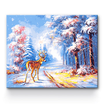 Deer Foraging Painting By Number