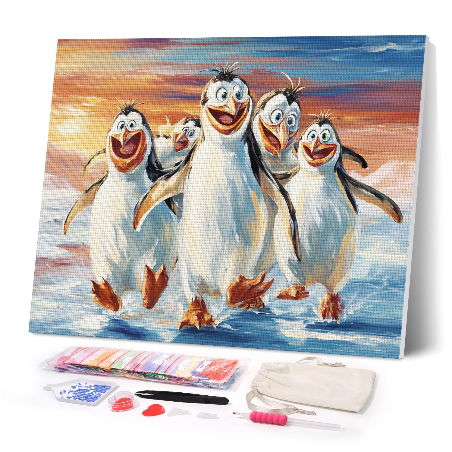 Curious Penguin Diamond Painting