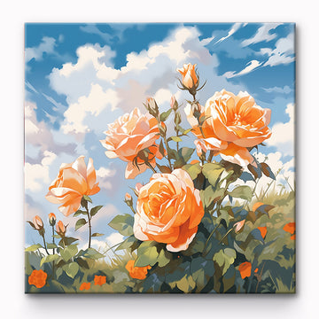 Rose Flower Painting By Number