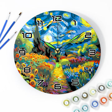 Van Gogh Sky DIY Clock For Painting By Number