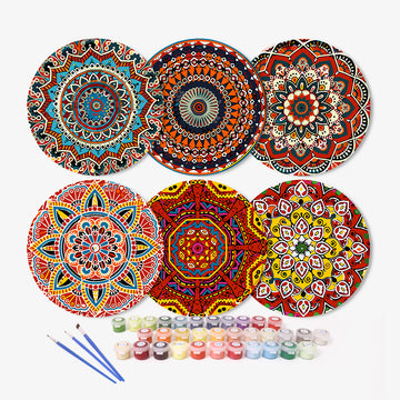 Mandala 6pcs DIY Placemats For Painting By Number