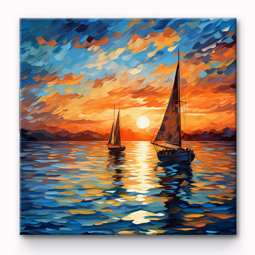 Sailboat Sea Painting By Number