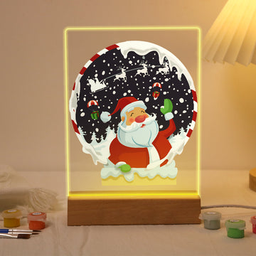 Christmas Gift 7 Color LED Linght Furniture Ornament Painting By Number