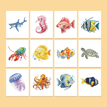 Sea Animals Mini Diamond Painting