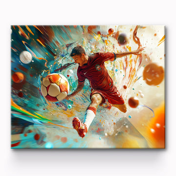The Football Player Painting By Number