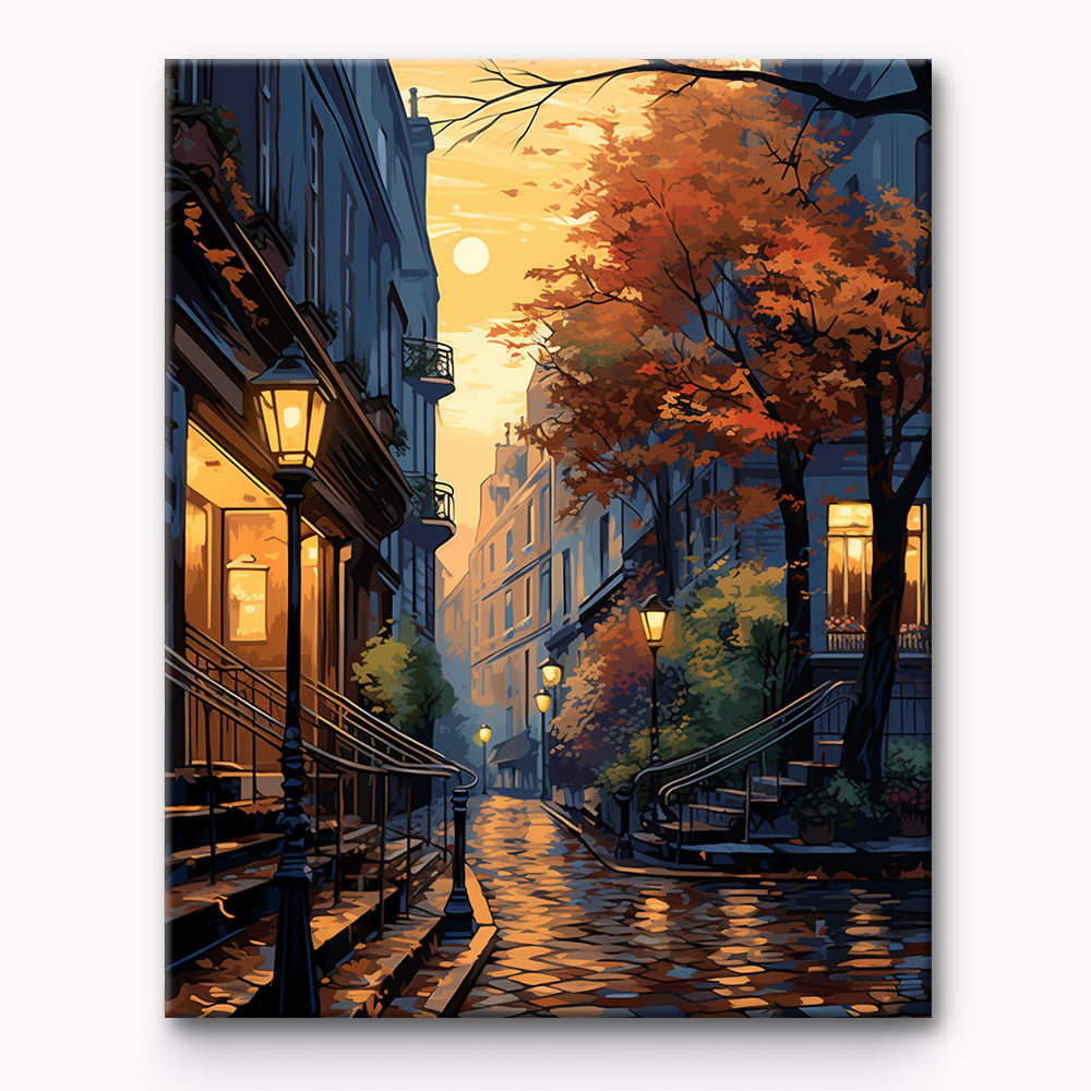 City Night View Painting By Number