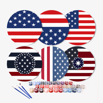 National Flag 6pcs DIY Placemats For Painting By Number