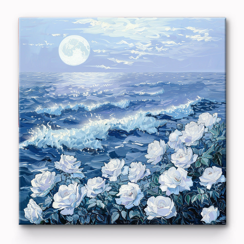 Moonlight Rose Painting By Number