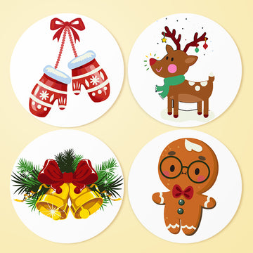 Christmas 4pcs DIY Placemats For Painting By Number