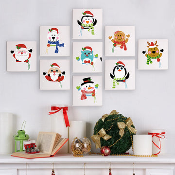 Christmas 9pcs 15x15cm Mini Painting By Number
