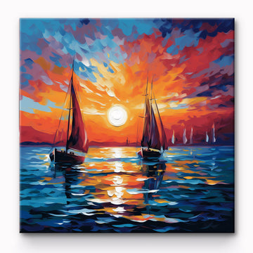Sailboat Sea Painting By Number