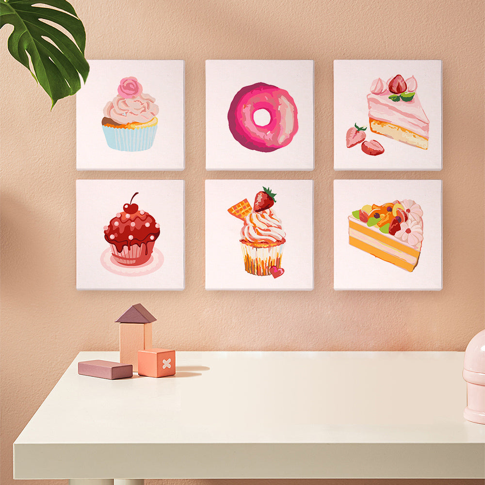 Delicious Cakes 6pc 15x15cm Mini Painting By Number
