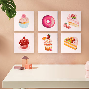 Delicious Cakes 6pc 15x15cm Mini Painting By Number