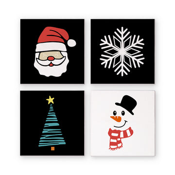 Christmas 4pcs 20x20cm Mini Painting By Number