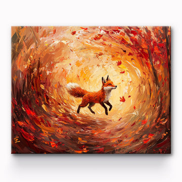 Fox And Fall Painting By Number