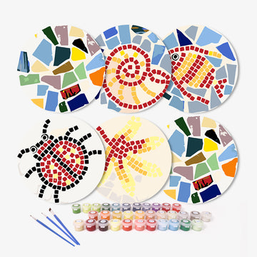 Cartoon Line 6pcs DIY Placemats For Painting By Number