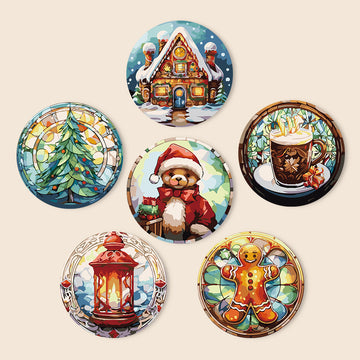 Christmas 6pcs DIY Placemats For Painting By Number